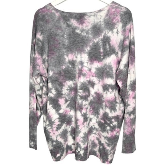 Torrid Htay Pink Tie Dye Pullover Drop Shoulder Sweater Size 0 - Picture 3 of 10